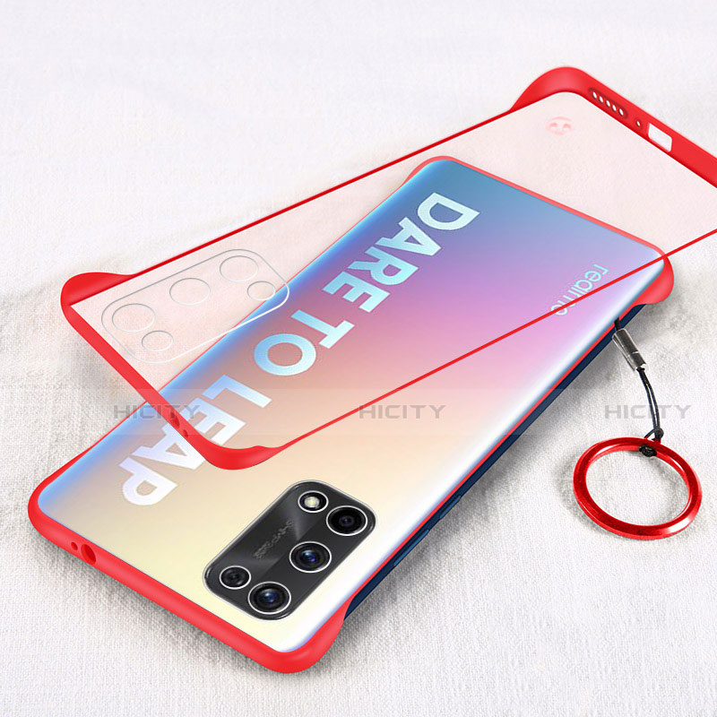 Carcasa Dura Cristal Plastico Funda Rigida Transparente H01 para Realme Q2 Pro 5G Rojo