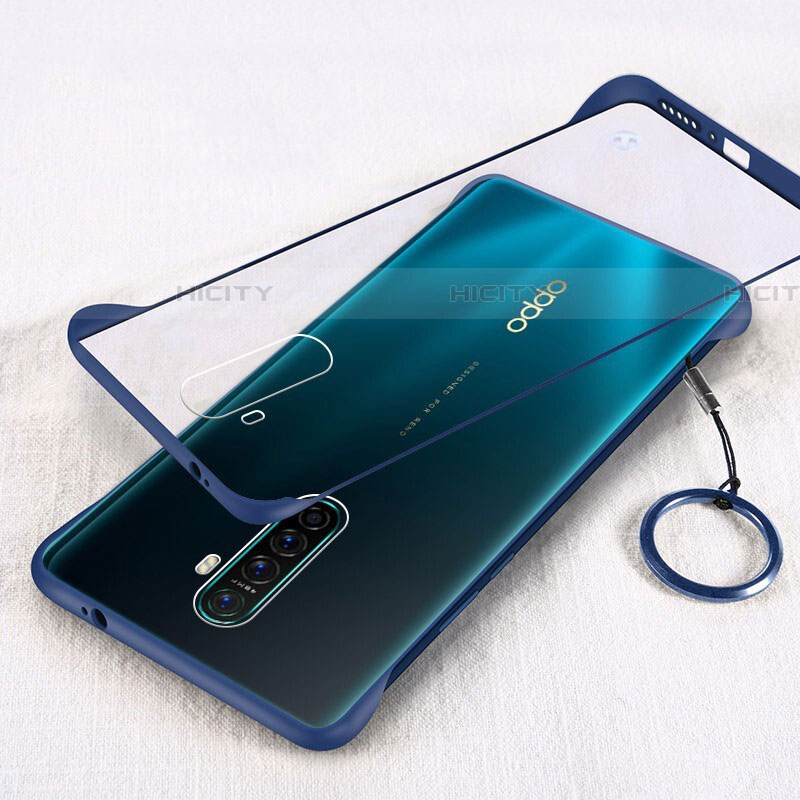 Carcasa Dura Cristal Plastico Funda Rigida Transparente H01 para Realme X2 Pro Azul