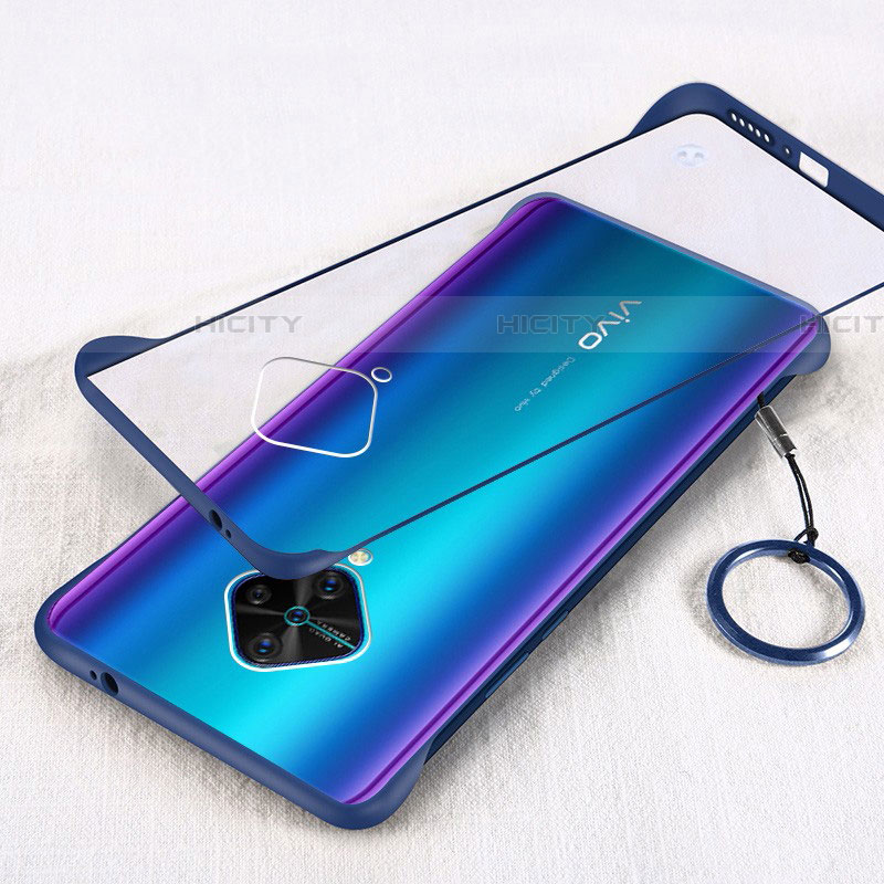 Carcasa Dura Cristal Plastico Funda Rigida Transparente H01 para Vivo S1 Pro Azul