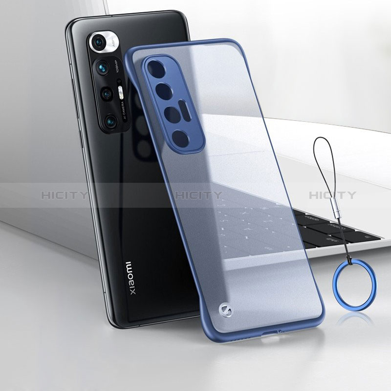 Carcasa Dura Cristal Plastico Funda Rigida Transparente H01 para Xiaomi Mi 10S 5G Azul