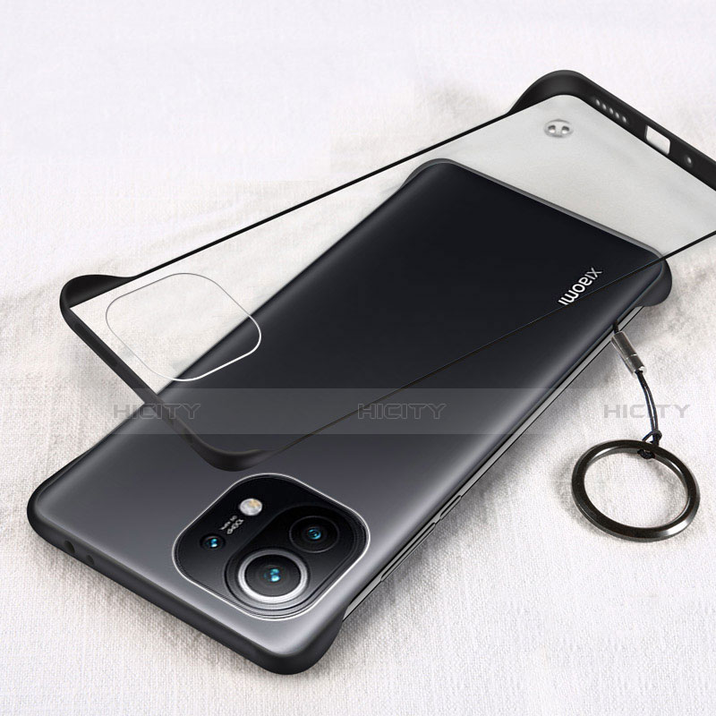 Carcasa Dura Cristal Plastico Funda Rigida Transparente H01 para Xiaomi Mi 11 Lite 5G NE Negro