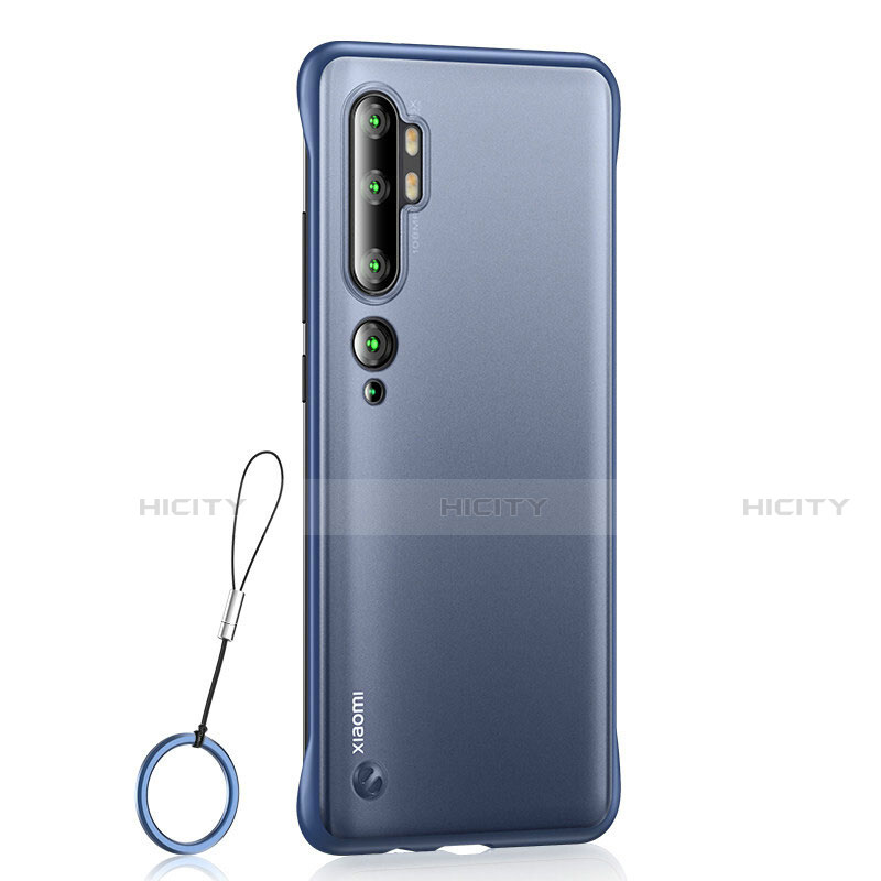 Carcasa Dura Cristal Plastico Funda Rigida Transparente H01 para Xiaomi Mi Note 10 Azul