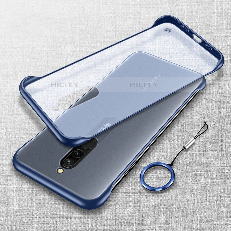 Carcasa Dura Cristal Plastico Funda Rigida Transparente H01 para Xiaomi Redmi 8 Azul