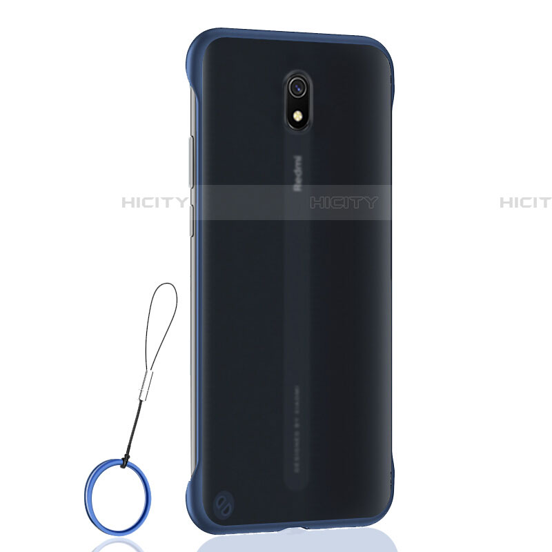 Carcasa Dura Cristal Plastico Funda Rigida Transparente H01 para Xiaomi Redmi 8A Azul