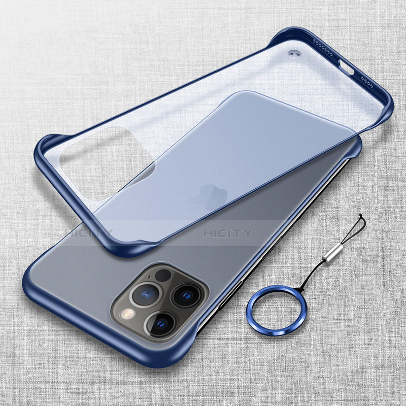 Carcasa Dura Cristal Plastico Funda Rigida Transparente H02 para Apple iPhone 13 Pro Max Azul