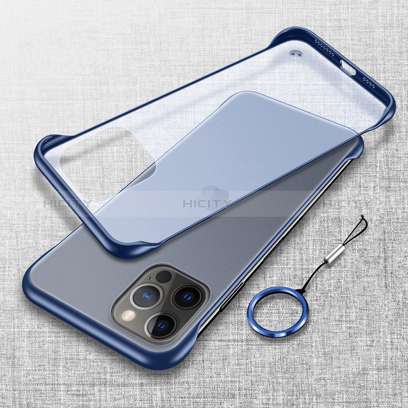 Carcasa Dura Cristal Plastico Funda Rigida Transparente H02 para Apple iPhone 14 Pro Azul