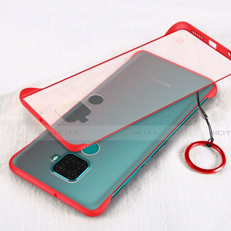 Carcasa Dura Cristal Plastico Funda Rigida Transparente H02 para Huawei Mate 30 Lite Rojo