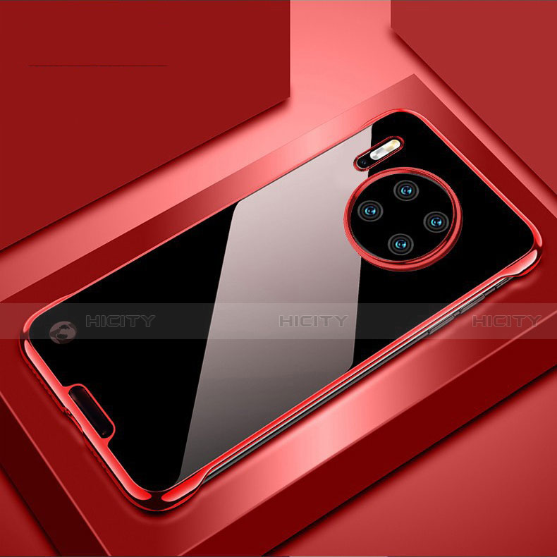 Carcasa Dura Cristal Plastico Funda Rigida Transparente H02 para Huawei Mate 30E Pro 5G Rojo