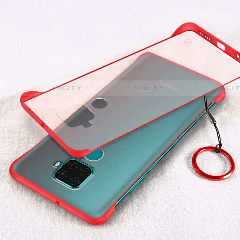 Carcasa Dura Cristal Plastico Funda Rigida Transparente H02 para Huawei Nova 5i Pro Rojo