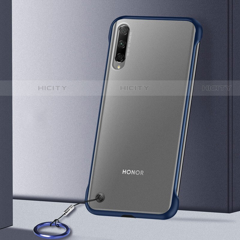 Carcasa Dura Cristal Plastico Funda Rigida Transparente H02 para Huawei P Smart Pro (2019) Azul