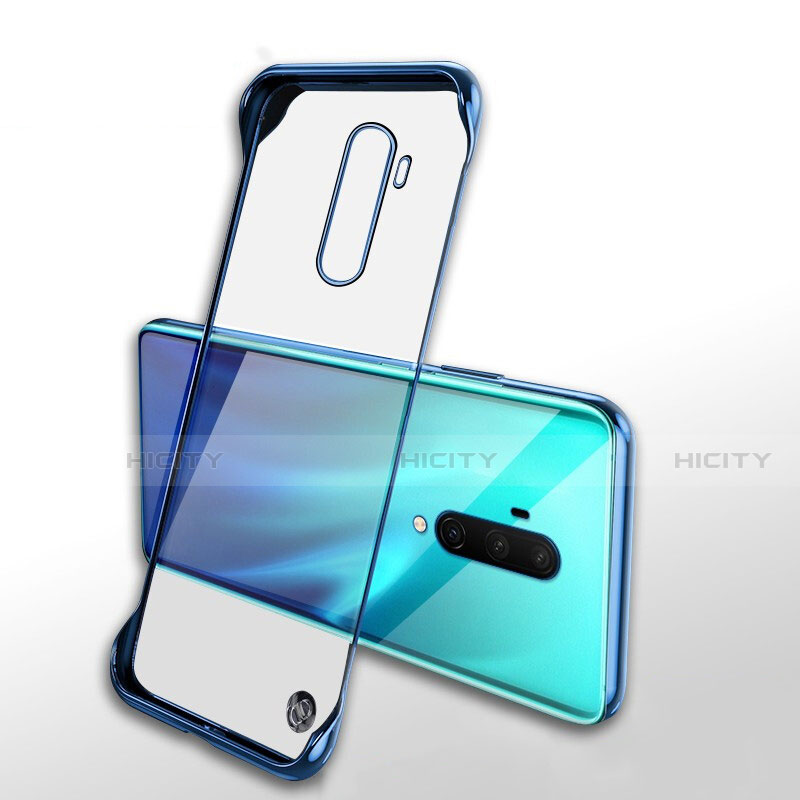 Carcasa Dura Cristal Plastico Funda Rigida Transparente H02 para OnePlus 7T Pro 5G Azul