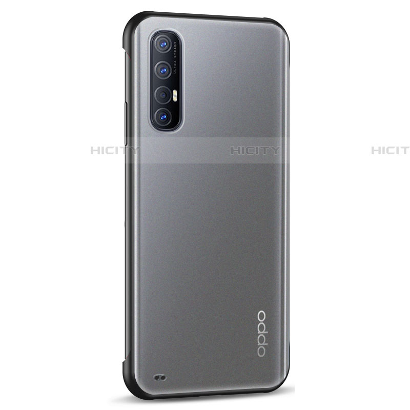 Carcasa Dura Cristal Plastico Funda Rigida Transparente H02 para Oppo Find X2 Neo Negro