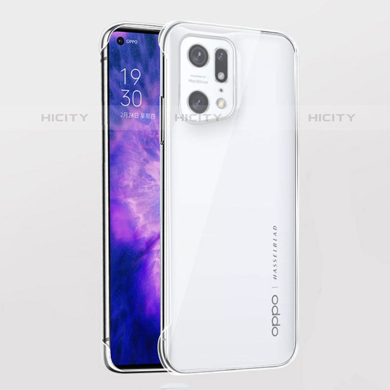 Carcasa Dura Cristal Plastico Funda Rigida Transparente H02 para Oppo Find X5 Pro 5G