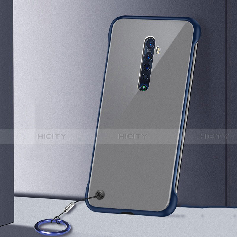 Carcasa Dura Cristal Plastico Funda Rigida Transparente H02 para Oppo Reno2 Azul