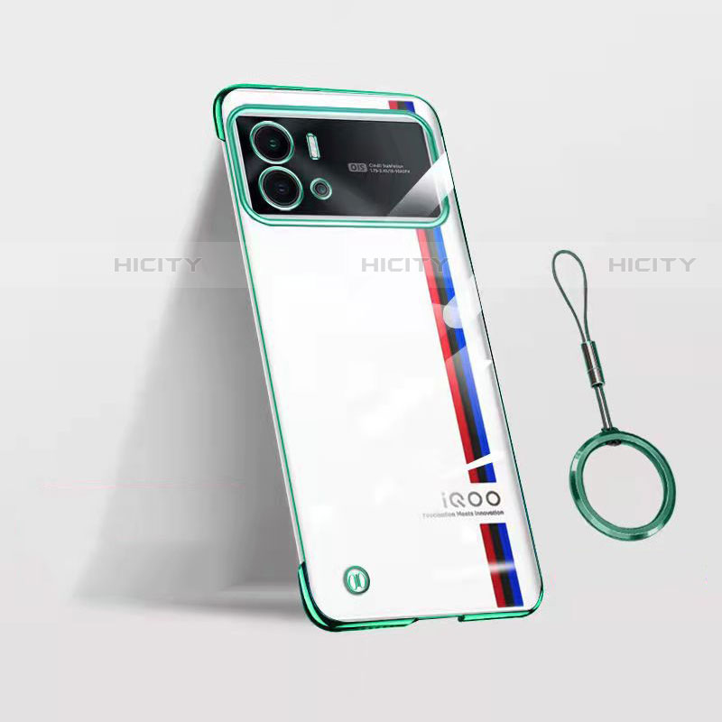 Carcasa Dura Cristal Plastico Funda Rigida Transparente H02 para Vivo iQOO 9 Pro 5G Verde