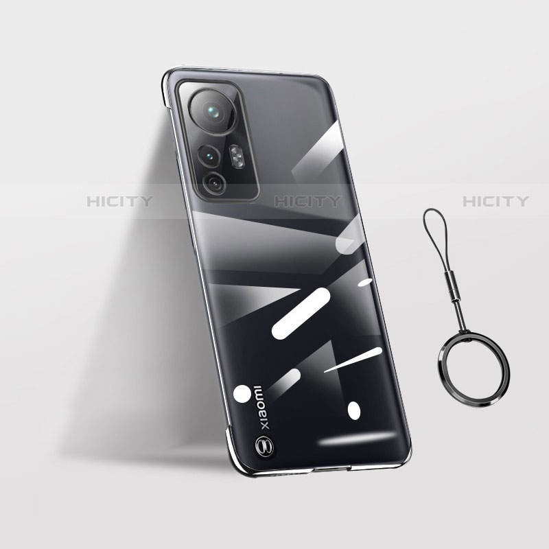 Carcasa Dura Cristal Plastico Funda Rigida Transparente H02 para Xiaomi Mi 12 Pro 5G Negro