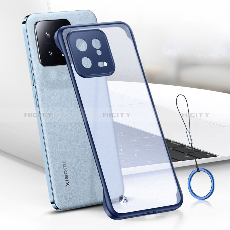 Carcasa Dura Cristal Plastico Funda Rigida Transparente H02 para Xiaomi Mi 13 5G Azul