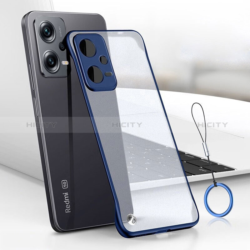 Carcasa Dura Cristal Plastico Funda Rigida Transparente H02 para Xiaomi Poco X5 5G Azul
