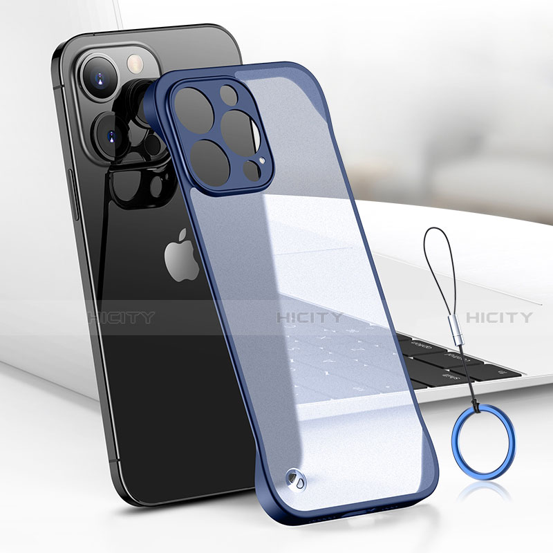 Carcasa Dura Cristal Plastico Funda Rigida Transparente H09 para Apple iPhone  13 Azul