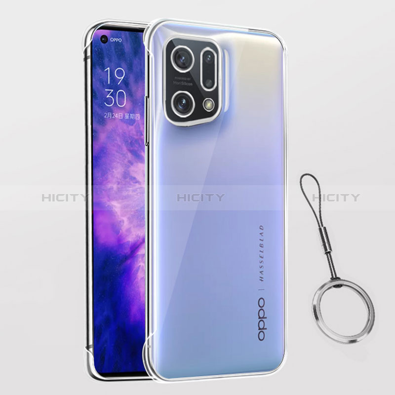 Carcasa Dura Cristal Plastico Funda Rigida Transparente H03 para Oppo Find X5 5G