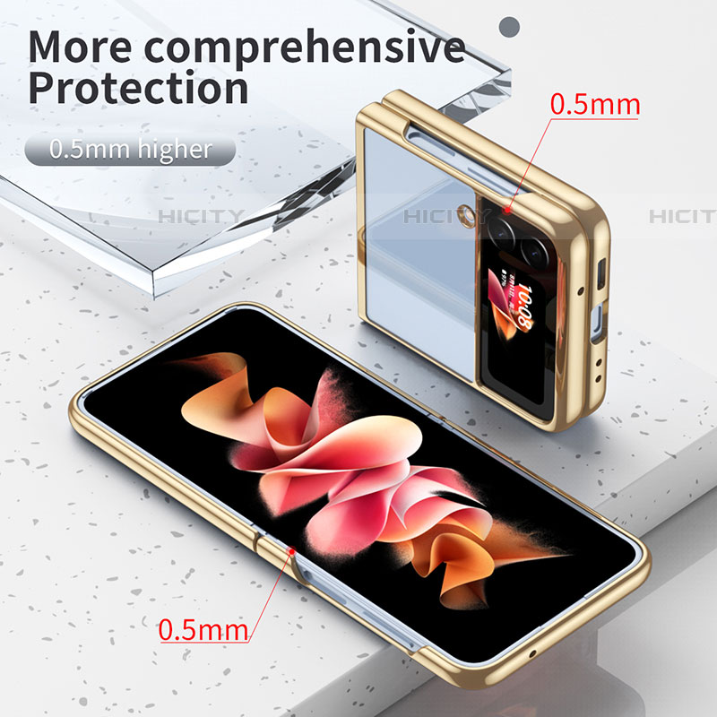 Carcasa Dura Cristal Plastico Funda Rigida Transparente H03 para Samsung Galaxy Z Flip4 5G