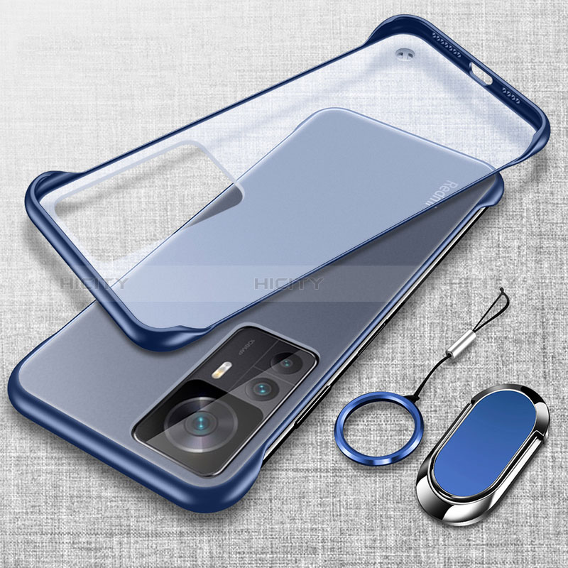 Carcasa Dura Cristal Plastico Funda Rigida Transparente H03 para Xiaomi Mi 12T Pro 5G Azul