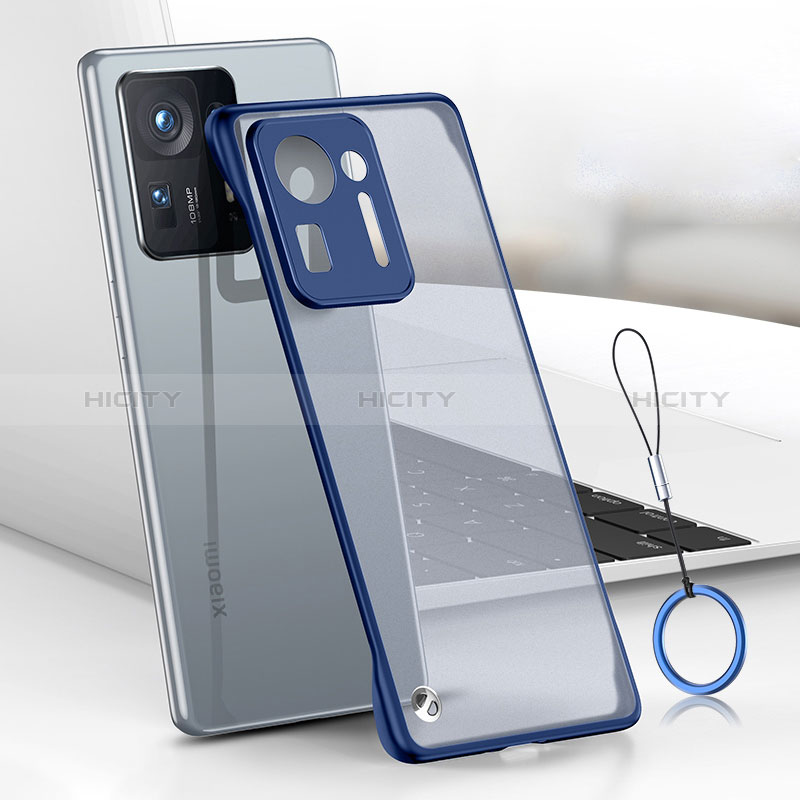 Carcasa Dura Cristal Plastico Funda Rigida Transparente H03 para Xiaomi Mi Mix 4 5G Azul