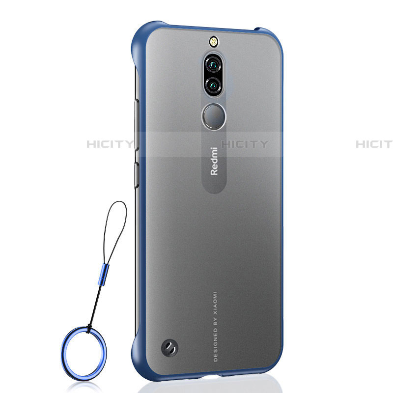 Carcasa Dura Cristal Plastico Funda Rigida Transparente H03 para Xiaomi Redmi 8 Azul