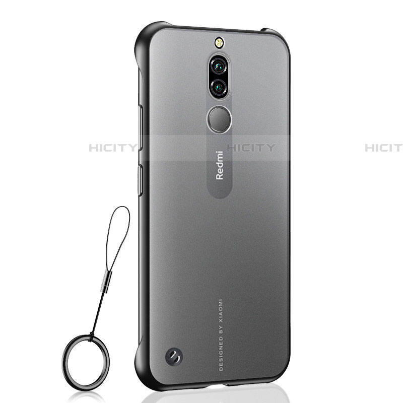 Carcasa Dura Cristal Plastico Funda Rigida Transparente H03 para Xiaomi Redmi 8 Negro