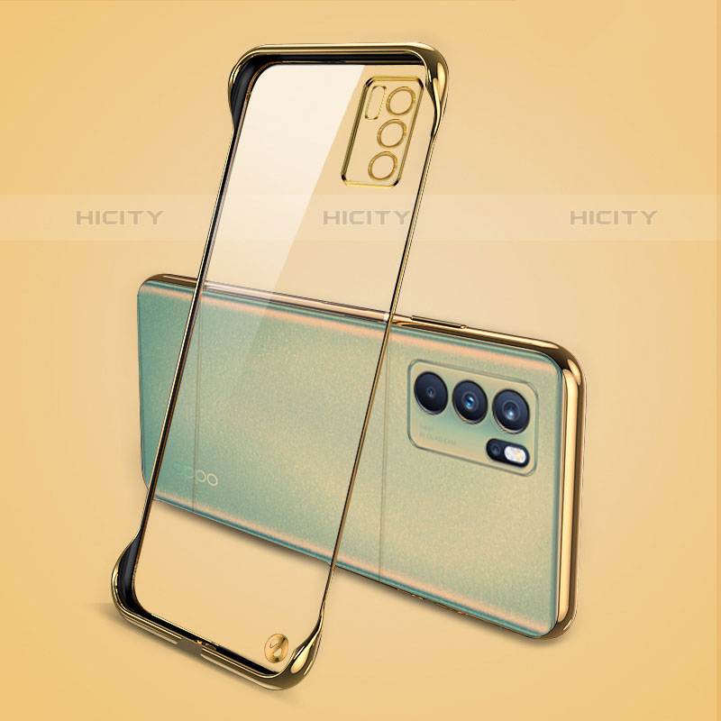 Carcasa Dura Cristal Plastico Funda Rigida Transparente H04 para Oppo Reno6 5G Oro