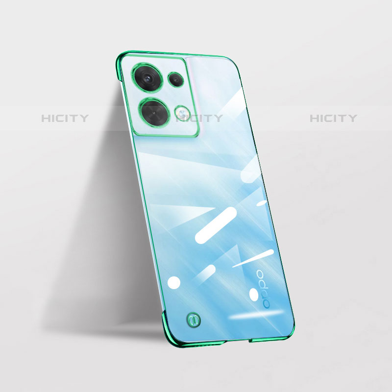 Carcasa Dura Cristal Plastico Funda Rigida Transparente H04 para Oppo Reno8 5G Verde