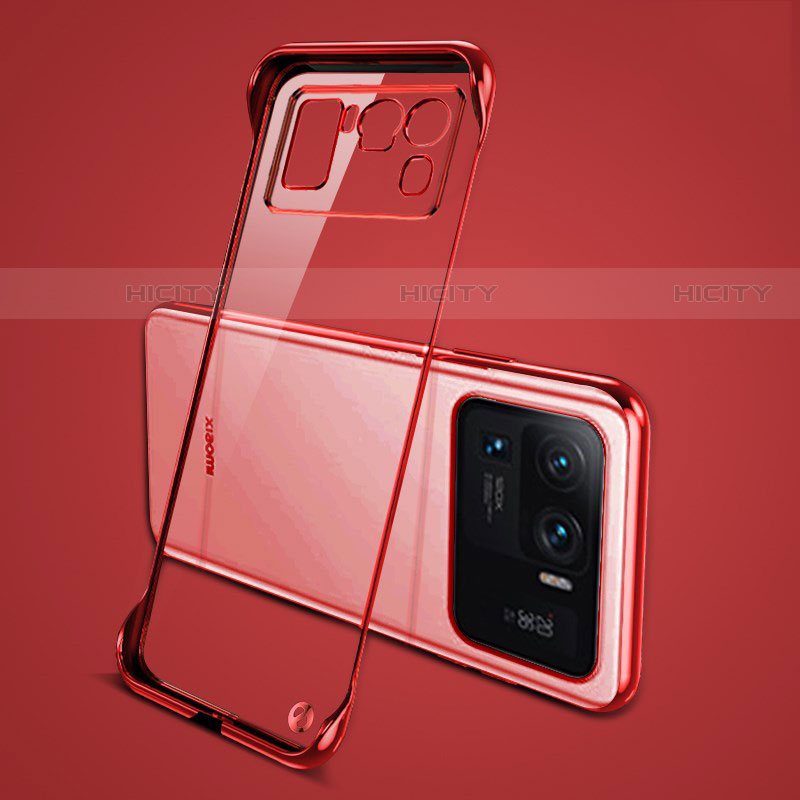 Carcasa Dura Cristal Plastico Funda Rigida Transparente H04 para Xiaomi Mi 11 Ultra 5G Rojo