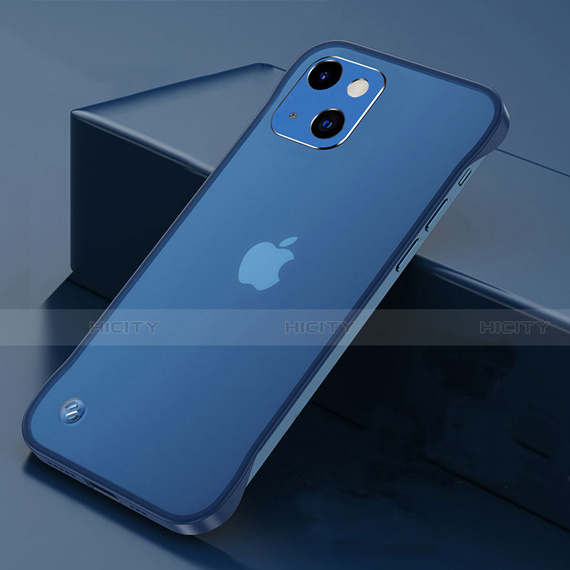 Carcasa Dura Cristal Plastico Funda Rigida Transparente H06 para Apple iPhone 13 Mini Azul