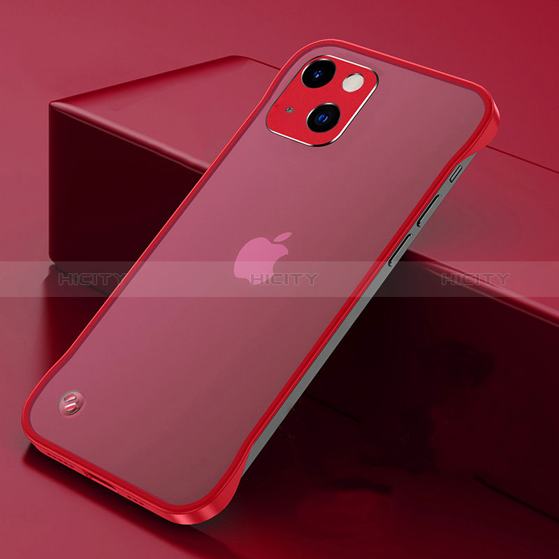 Carcasa Dura Cristal Plastico Funda Rigida Transparente H06 para Apple iPhone 15 Plus Rojo