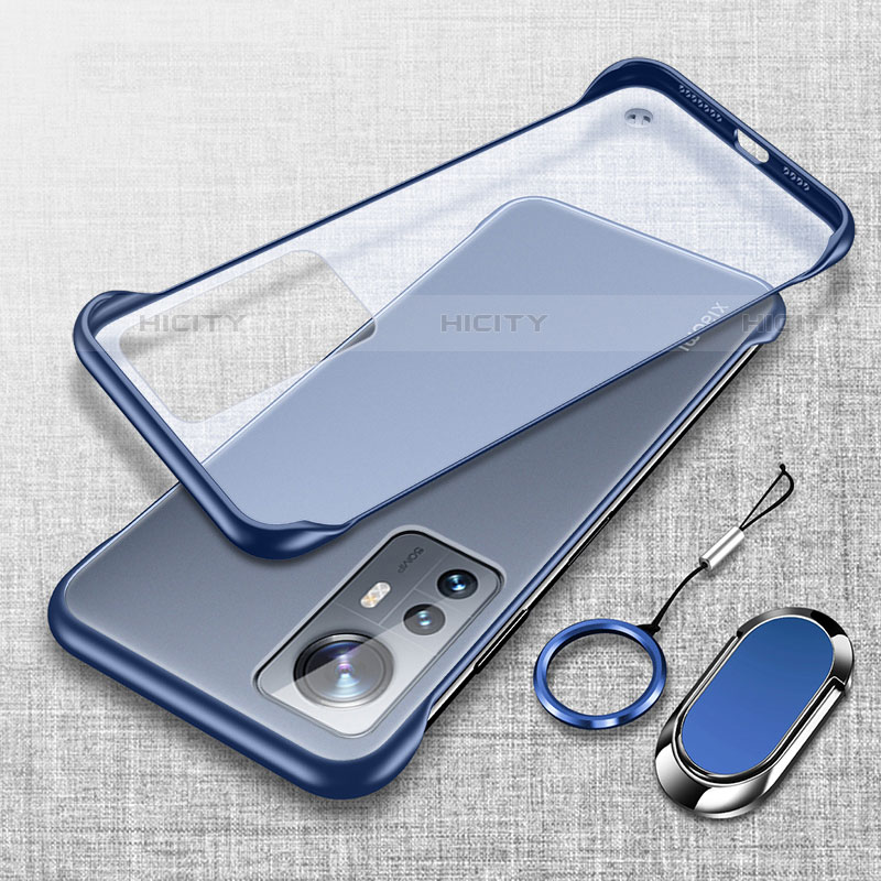 Carcasa Dura Cristal Plastico Funda Rigida Transparente H06 para Xiaomi Mi 12 Pro 5G Azul