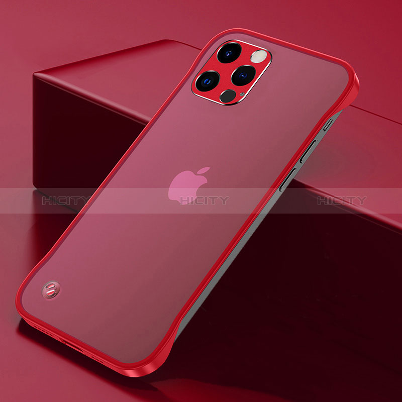 Carcasa Dura Cristal Plastico Funda Rigida Transparente H07 para Apple iPhone 14 Pro Max Rojo