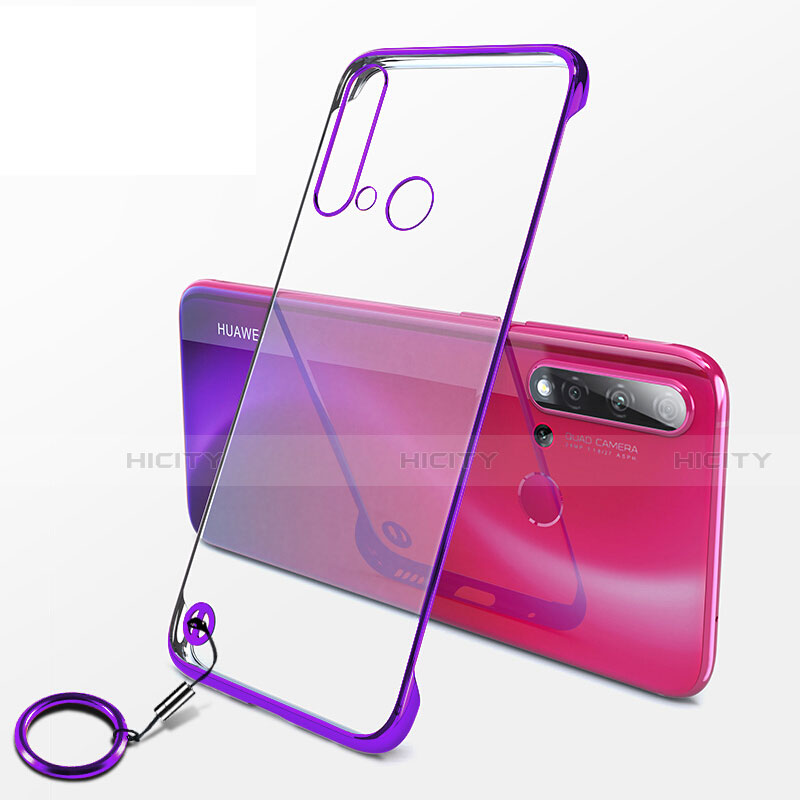 Carcasa Dura Cristal Plastico Funda Rigida Transparente K01 para Huawei Nova 5i Morado