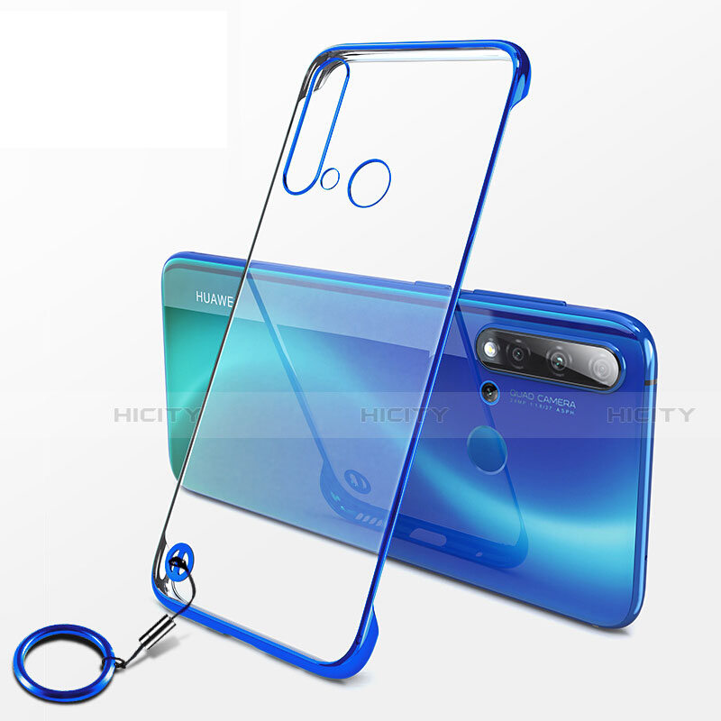 Carcasa Dura Cristal Plastico Funda Rigida Transparente K01 para Huawei P20 Lite (2019) Azul