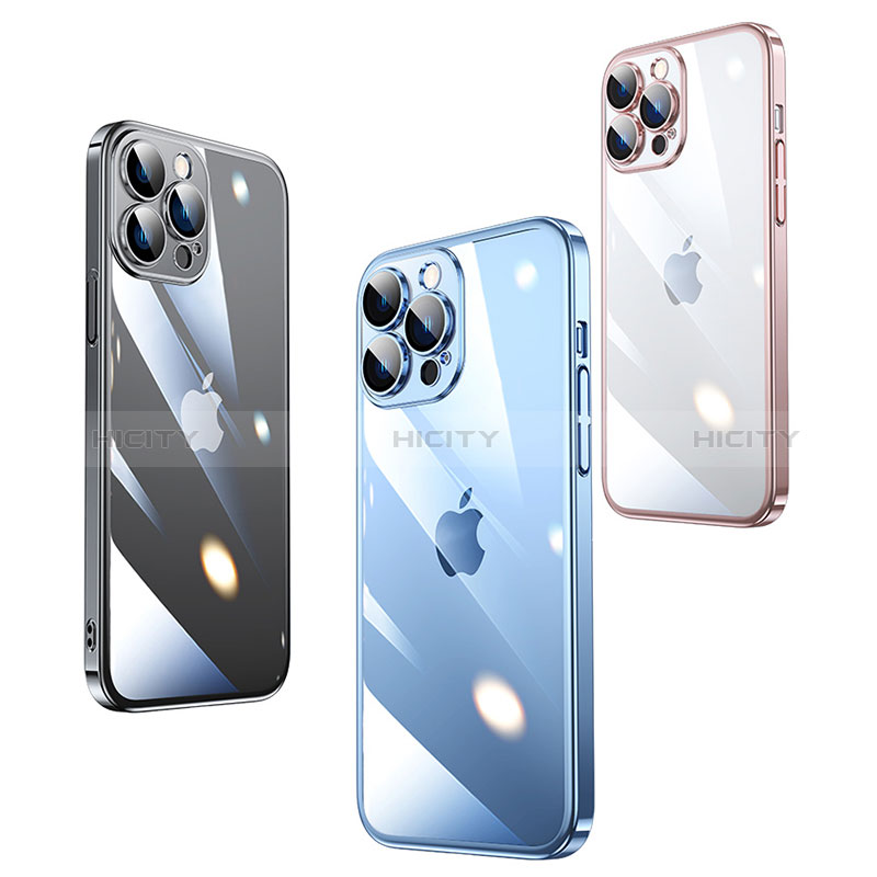 Carcasa Dura Cristal Plastico Funda Rigida Transparente QC2 para Apple iPhone 16 Pro Max