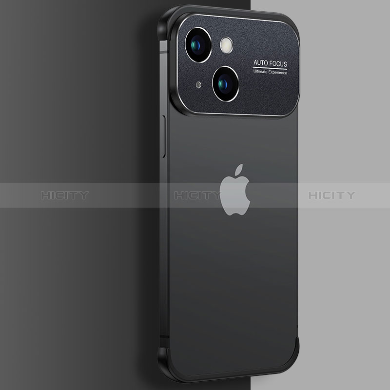 Carcasa Dura Cristal Plastico Funda Rigida Transparente QC3 para Apple iPhone 13 Negro