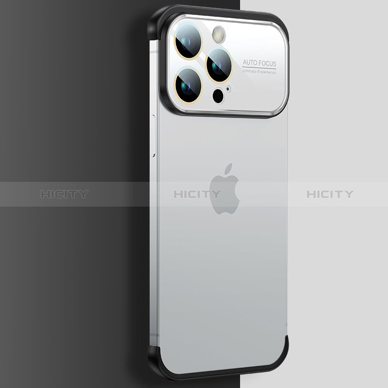 Carcasa Dura Cristal Plastico Funda Rigida Transparente QC4 para Apple iPhone 15 Pro Max Plata