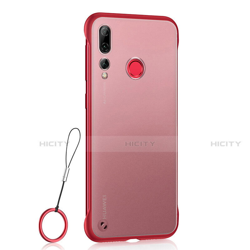 Carcasa Dura Cristal Plastico Funda Rigida Transparente S01 para Huawei Honor 20 Lite Rojo