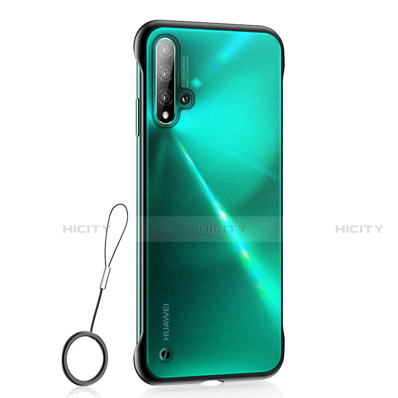 Carcasa Dura Cristal Plastico Funda Rigida Transparente S01 para Huawei Nova 5 Negro