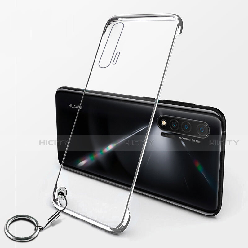 Carcasa Dura Cristal Plastico Funda Rigida Transparente S01 para Huawei Nova 6 Plata