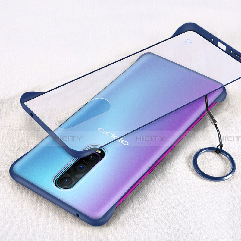 Carcasa Dura Cristal Plastico Funda Rigida Transparente S01 para Oppo R17 Pro Azul