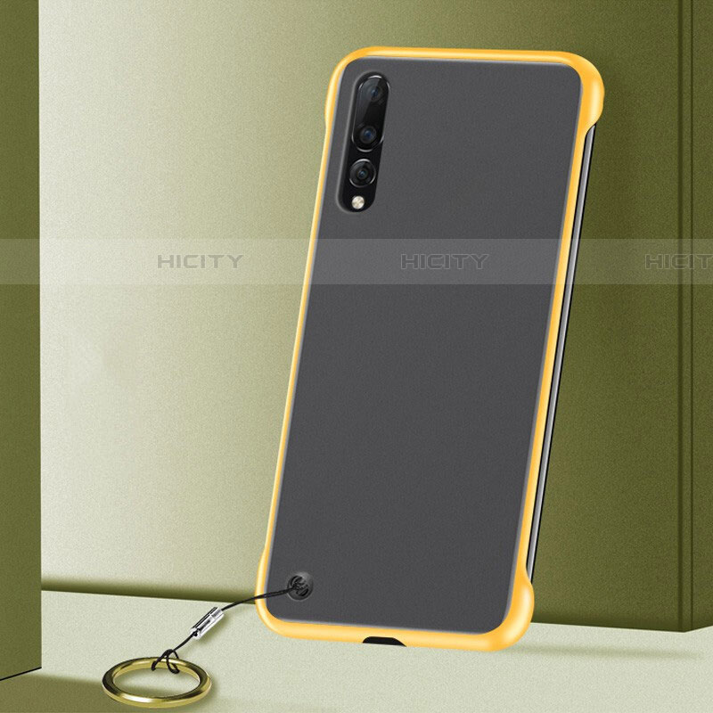 Carcasa Dura Cristal Plastico Funda Rigida Transparente S01 para Samsung Galaxy A70S Amarillo