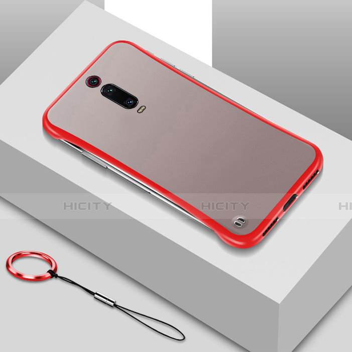 Carcasa Dura Cristal Plastico Funda Rigida Transparente S01 para Xiaomi Redmi K20 Rojo