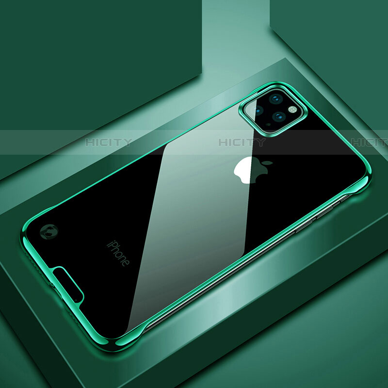 Carcasa Dura Cristal Plastico Funda Rigida Transparente S02 para Apple iPhone 11 Pro Max Verde