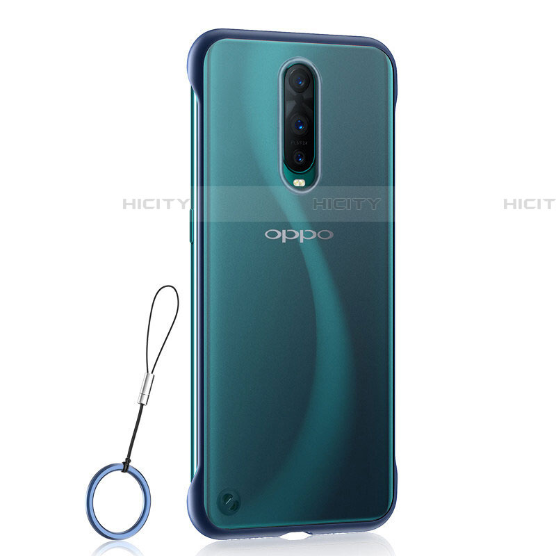 Carcasa Dura Cristal Plastico Funda Rigida Transparente S02 para Oppo RX17 Pro Azul