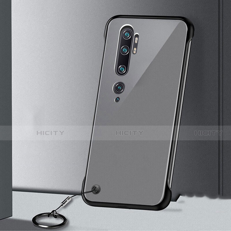 Carcasa Dura Cristal Plastico Funda Rigida Transparente S02 para Xiaomi Mi Note 10 Negro